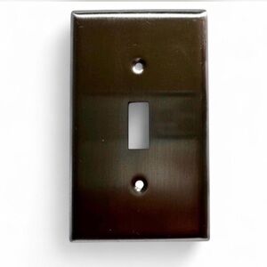 Brushed Nickel Single Toggle Light Switch Cover Plate - Modern